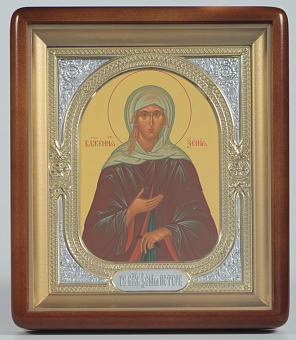Икона в киоте 18х24 фигурный, темпера, риза-рамка №1 Ксения Петербургская Икона в киоте 18х24 фигурный, темпера, риза-рамка №1 Ксения Петербургская