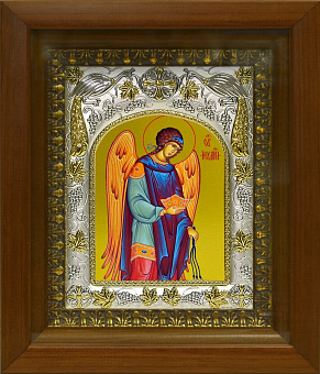 Икона освященная ''Иегудиил Архангел'', в деревяном киоте