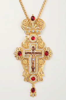 Крест наперсный №189 / золочение / серебро (УИН) Крест наперсный №189 / золочение / серебро (УИН)