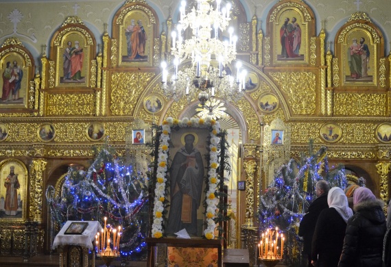 Престольный праздник в храме святителя Василия Великого киевского Кирилловского монастыря
