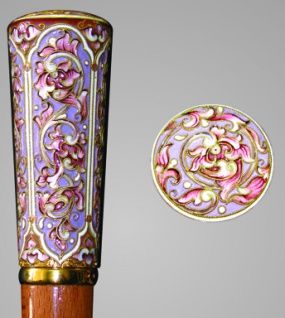 Посох №1 неразборный серебро филигрань, эмаль, роспись / золочение / (УИН)