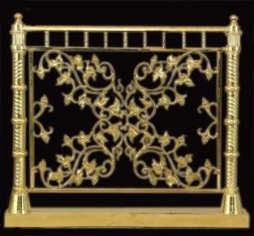 Решетка на солею №3 ажурная с гнутыми калитками лак Решетка на солею №3 ажурная с гнутыми калитками лак