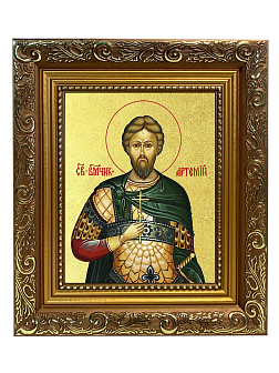 Икона "Артемий", св. вмч., с золочением поталью, 09А8-УЛ