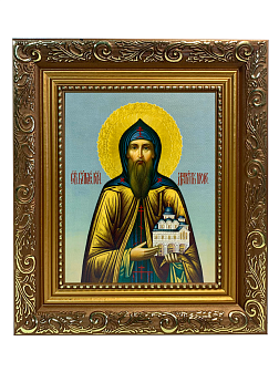 Именная икона Даниил Московский Благоверный князь на холсте в киоте 062 Именная икона Даниил Московский Благоверный князь на холсте в киоте 062