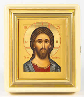 Икона живописная в киоте 18х24 масло, золоченый нимб и подрамник