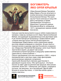 Царская Икона 016 БМ Яко Орля стоя 29х30