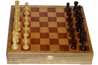 Шахматы классические средние деревянные утяжеленные (высота короля 3,25")