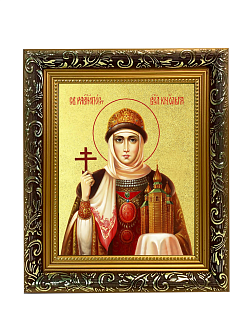 Икона "Великая княгиня Ольга, св. равноап., с золочением поталью, 10043-УЛ Икона "Великая княгиня Ольга, св. равноап., с золочением поталью, 10043-УЛ