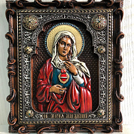 Икона Святая равноапостольная Мария Магдалина, резная из дерева