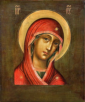 Икона Богородица из Деисусного чина