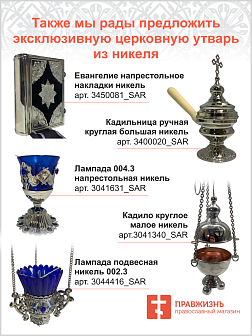 Евангелие 250*150 напрестольное накладки никель