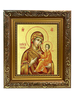 Икона Божией Матери "Тихвинская" с золочением поталью, 03074-УЛ