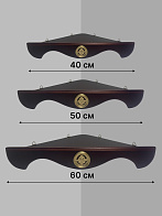 Набор полки угловые для икон Херувим цвет вишня 3 шт 40, 50 и 60 см