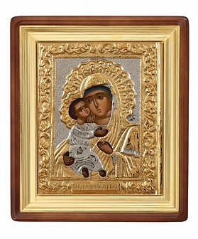 Икона ''Богородица Владимирская'' писаная маслом 24х30см