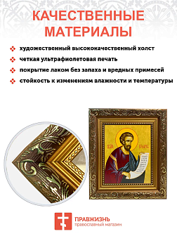 Икона Марк Евангелист Апостол на холсте в киоте 100