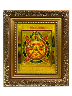 Икона Всевидящее Око Божие на холсте в киоте 1114