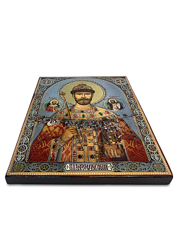 Царская икона 060 Царь Николая II Крестоходная Мироточивая 23,5х30 378