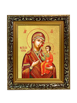 Икона Божией Матери "Иверская" с золочением поталью, 03029-УЛ