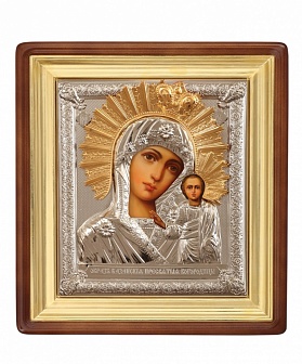 Казанская икона Божией матери писаная маслом