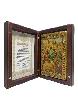 Икона ''Вход Господень в Иерусалим'' ручной работы