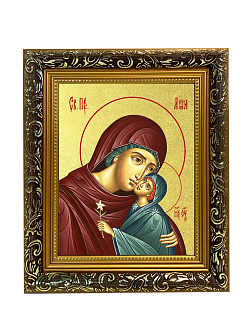 Икона "Святая праведная Анна с Пресвятой Богородицей" с золочением поталью, 10004-УЛ