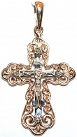 Крест с бриллиантами и золота