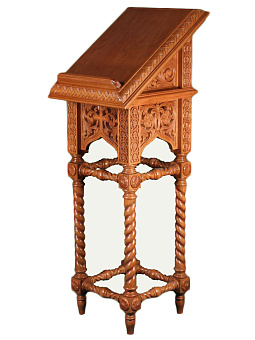 Аналой ''Барийский'' ажурный выносной с витыми ножками, резной Аналой ''Барийский'' ажурный выносной с витыми ножками, резной