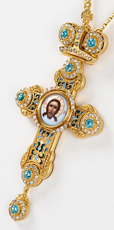 Крест наперсный №30 серебрo эмаль (УИН)