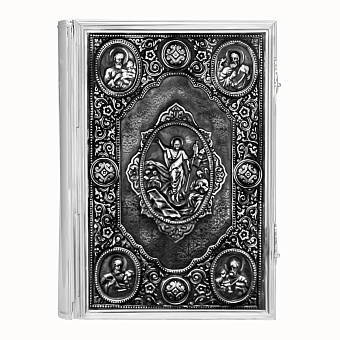 Евангелие 360*240 напрестольное крышки серебрение чернение (с закладкой) Евангелие 360*240 напрестольное крышки серебрение чернение (с закладкой)