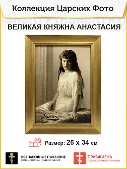 Картина на стену 013 Великая княжна Анастасия автограф 25х34