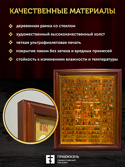 Икона Собор Всех Святых с золочением, деревянная рамка со стеклом 15х18х2 см 1233 Икона Собор Всех Святых с золочением, деревянная рамка со стеклом 15х18х2 см 1233