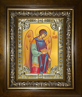 Икона освященная "Иегудиил Архангел", в киоте 24x30 см