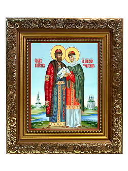 Образ святых Петра и Февронии Муромских, благоверных князя и княгини, чудотворцев, 09ПФ1