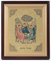 Икона в киоте 24х30 сложный, конгрев Троица (Рублевская)