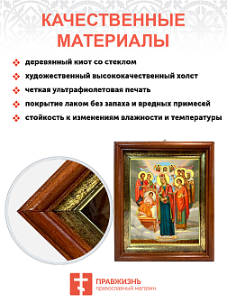 Икона Божьей Матери Целительница в киоте 18х21х4 см