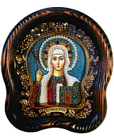 Икона Св Равноапостольная Нина, синие камни