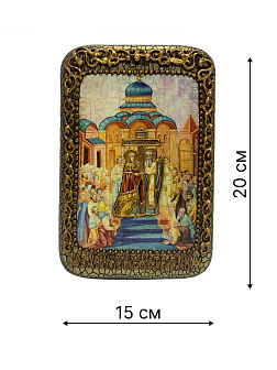 Настольная икона ''Воздвижение Святого Креста Господня'' на мореном дубе