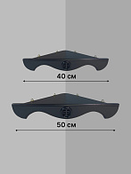Набор полки угловые для икон Крест цвет темно-серый 2 шт 40 и 50 см