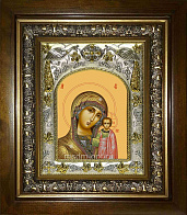 Икона Казанская икона Божией Матери, в деревяном киоте