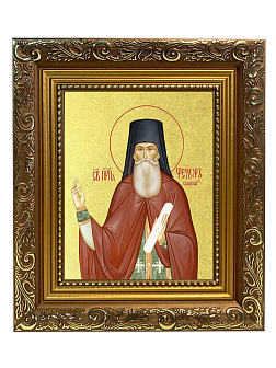 Икона "Феодор Санаксарский", св. прп., с золочением поталью, 09Ф4-УЛ Икона "Феодор Санаксарский", св. прп., с золочением поталью, 09Ф4-УЛ