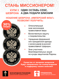 Имперский Герб, набор 3 шеврона, на липучке, нитка белая, материал оксфорд цвет черный, диаметр 9 см