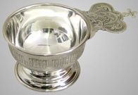 Ковш для теплоты ручная гравировка №2 серебро