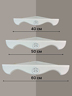 Набор полки угловые для икон Крест цвет холодный белый 3 шт 40, 50 и 60 см