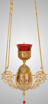 Лампада подвесная на яйце пасхальном золочение Лампада подвесная на яйце пасхальном золочение