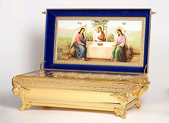 Ковчег для частиц святых мощей №16 золочение канвас