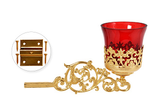 Лампада на кронштейне №96 золочение