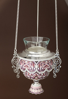 Лампада филигранная №10 эмаль, роспись серебро (УИН)