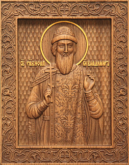Икона резная Владимир Икона резная Владимир