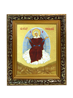 Икона Божией Матери "Спорительница Хлебов" с золочением поталью, 03070-УЛ
