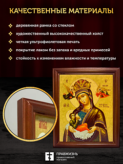 Икона Божией Матери Млекопитательница, деревянная рамка со стеклом 15х18х2 см 106 Икона Божией Матери Млекопитательница, деревянная рамка со стеклом 15х18х2 см 106